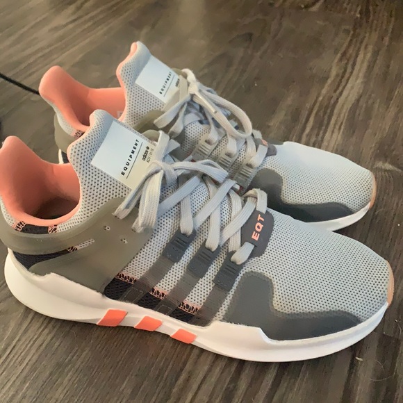 EQT pink grey and white adidas, size 8 - Picture 1 of 5